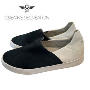 CREATIVE RECREATION Men's Navy White Slip-on Loafers Sneakers 8 41
